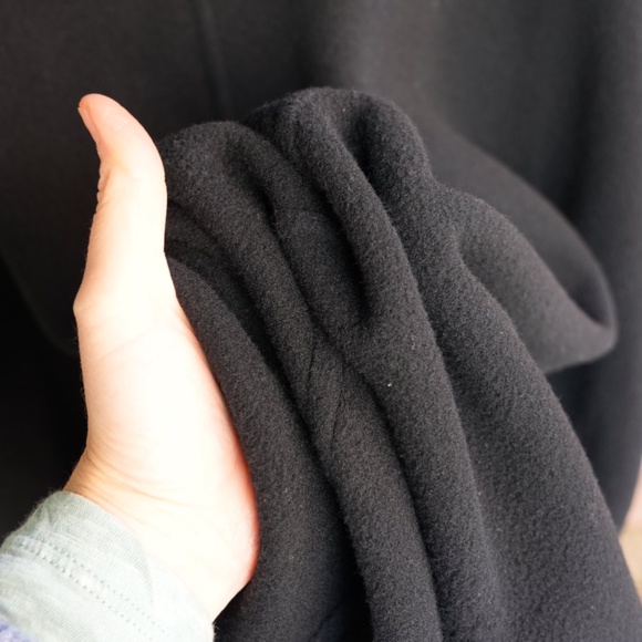 Vintage Black Hooded Wool Cape Button Down Made In France OS - Picture 9 of 17